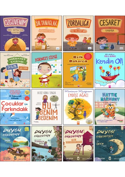 / Özgüvenim Tam Hata Yapmaktan Korkmam + Balyanaklar Için Mahremiyet Kitabı + Zorbalığa Karşı Taktiklerim Var + Kırmızı Çizgi + Duygu Günlüğüm 4’lü Sabır Zorbalık Stres Öfke /16’lı Set P4C