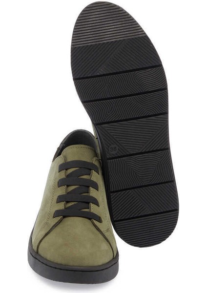 Yeşil Hakiki Deri Kadın Casual Ayakkabı - K24S1AY67641-G98