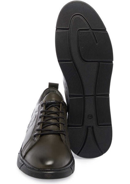 Haki Hakiki Deri Erkek Sneaker - E24S1AY57007-H48