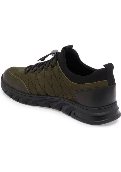 Haki Hakiki Nubuk Deri Erkek Sneaker - E24S1AY56980-G98