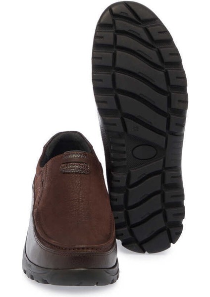 Kahve Hakiki Nubuk Deri Erkek Casual Ayakkabı - E24S1AY56996-A39