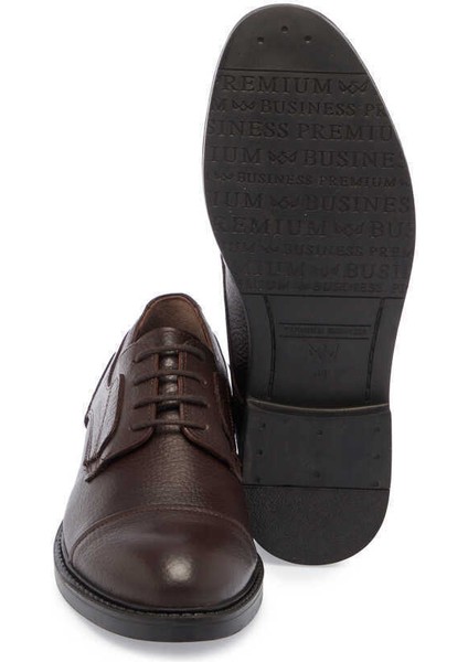 Kahve Hakiki Deri Erkek Klasik Ayakkabı - E24S1AY56986-A42