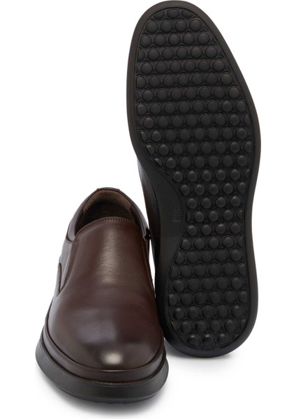 Kahve Hakiki Deri Erkek Klasik Ayakkabı - E24S1AY57038-A24