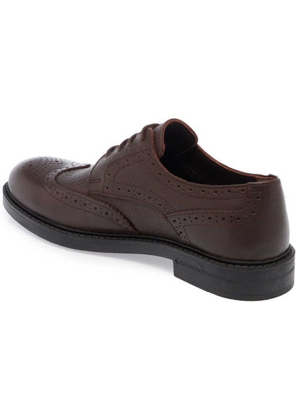 Kahve Hakiki Deri Erkek Klasik Ayakkabı - E24S1AY56985-A42
