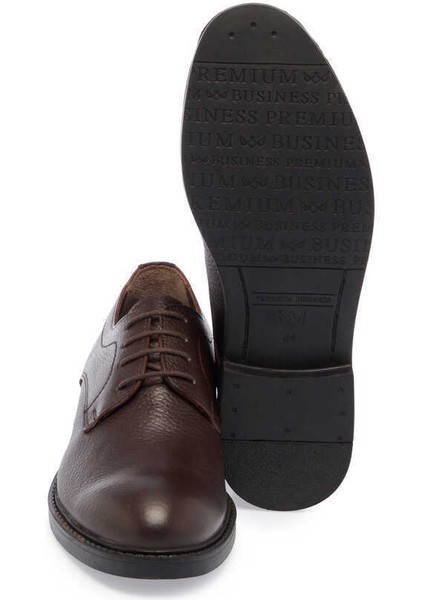 Kahve Hakiki Deri Erkek Klasik Ayakkabı - E24S1AY56987-A42