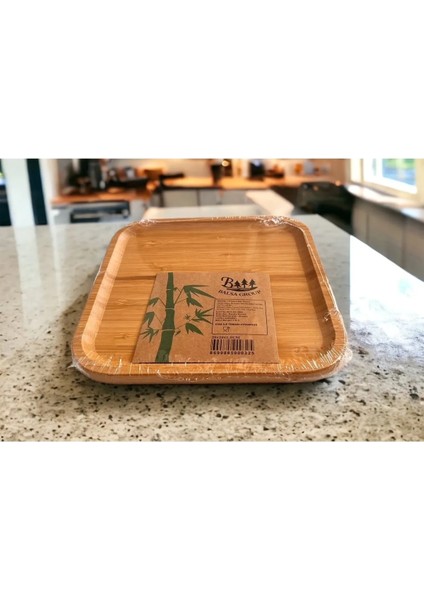 Bambu Kare Tabak 20 * 20 * 1.5 cm ROYALEKS-KR2020