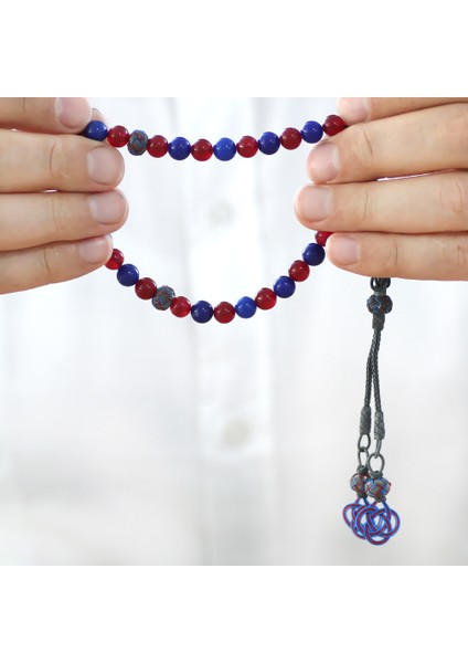 1000 Ayar Gümüş Kazaz Püsküllü Küre Kesim Bordo Mavi Jade Doğaltaş Taraftar Tesbih modelleri