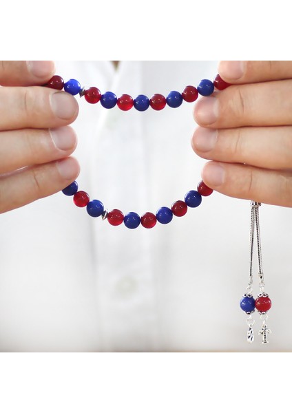 925 Ayar Gümüş Isme Özel Harf Püsküllü Küre Kesim Bordo Mavi Jade Doğaltaş Taraftar Tesbih modelleri