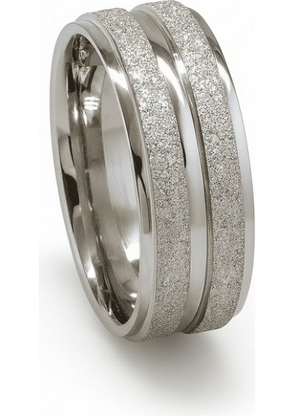 Gümüş Renk Modern Tasarım 316L Kalite Paslanmaz Kadın Çelik Yüzük Alyans - 21 Ölçü