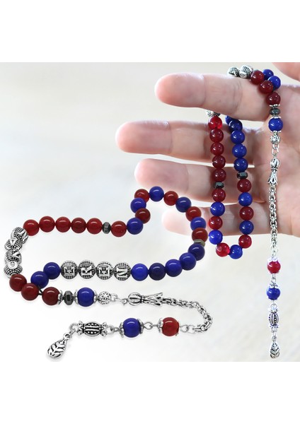 Kararmaz Metal Arnavut Püsküllü Küre Kesim Isme Özel Bordo Mavi Jade Doğaltaş Taraftar Tesbih fiyatları