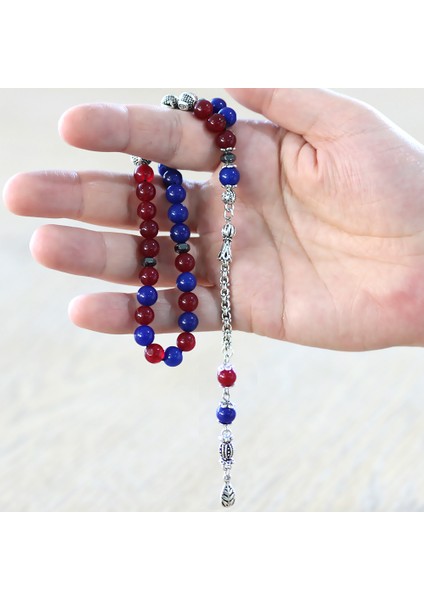 Kararmaz Metal Arnavut Püsküllü Küre Kesim Isme Özel Bordo Mavi Jade Doğaltaş Taraftar Tesbih fırsatları