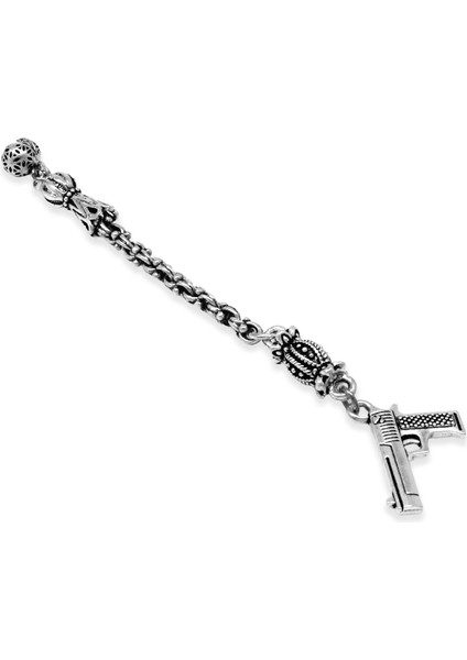 Tabanca Temalı Arnavut Zincirli Tek Kamçılı Kararmaz Metal Püskül