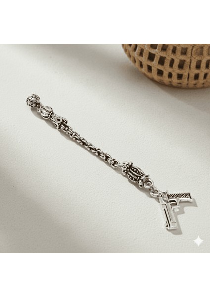 Tabanca Temalı Arnavut Zincirli Tek Kamçılı Kararmaz Metal Püskül fiyatları