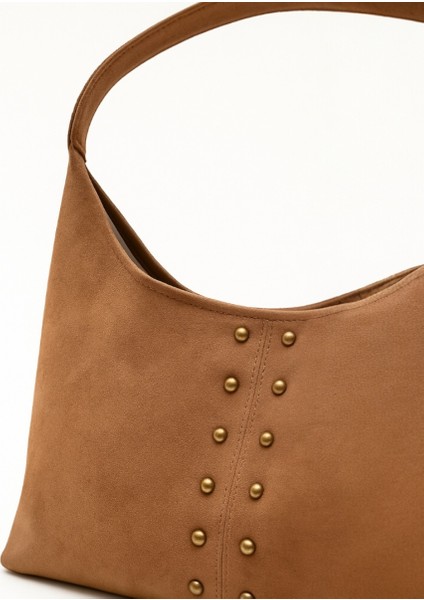 Trok Detaylı Süet Omuz Çantası Pablo modelleri