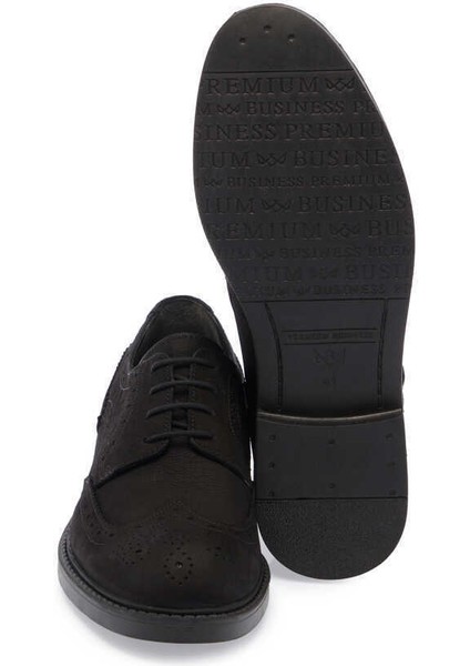 Siyah Hakiki Deri Erkek Klasik Ayakkabı - E24S1AY56985-A64