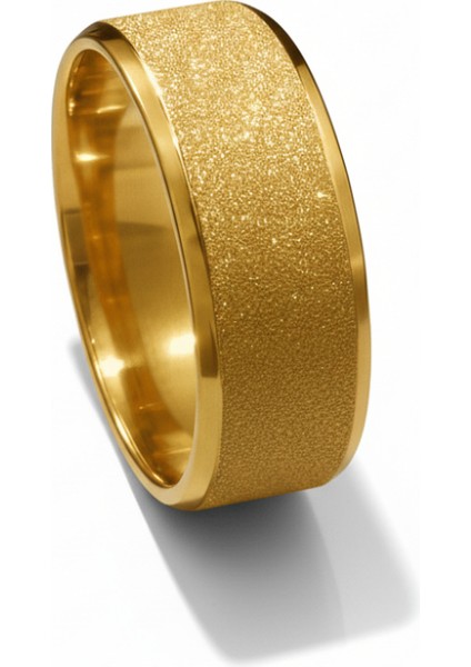 Altın Renk Zarif Tasarım 316L Kalite Paslanmaz Çelik Kadın Yüzük Alyans - 15 Ölçü indirimleri