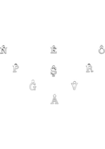 Isme Özel Kararmaz Metal Harf Püskül Ucu