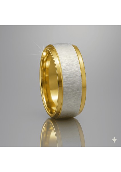 Altın ve Gümüş Renk 316L Kalite Paslanmaz Çelik Kadın Yüzük Alyans 21 Ölçü fırsatları