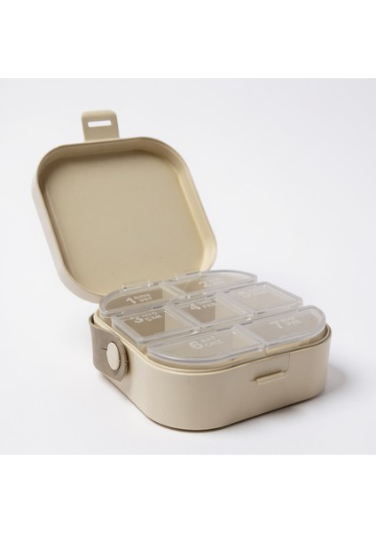 Kompakt 7 Bölmeli Haftalık Hap Kutusu | Taşınabilir Vitamin ve Hap Organizeri Pillbox