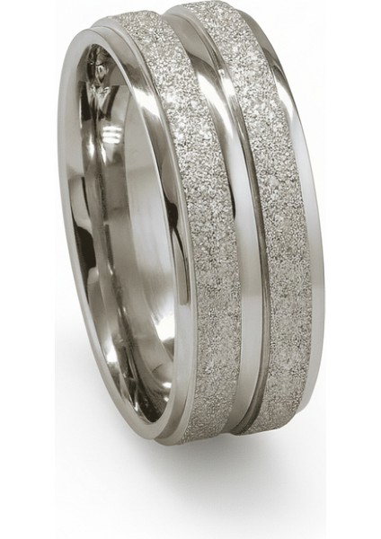 Gümüş Renk Modern Tasarım 316L Kalite Paslanmaz Kadın Çelik Yüzük Alyans - 27 Ölçü