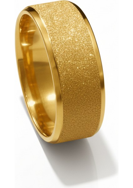 Altın Renk Zarif Tasarım 316L Kalite Paslanmaz Çelik Kadın Yüzük Alyans - 18 Ölçü fiyatları