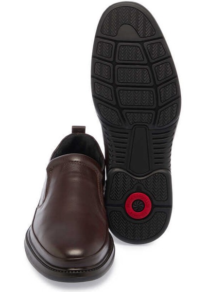 Kahve Hakiki Deri Erkek Casual Ayakkabı - E24S1AY57054-A24