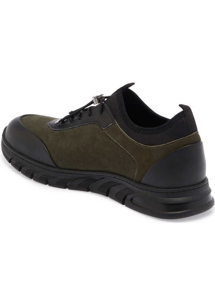 Haki Hakiki Nubuk Deri Erkek Sneaker - E24S1AY56981-G98