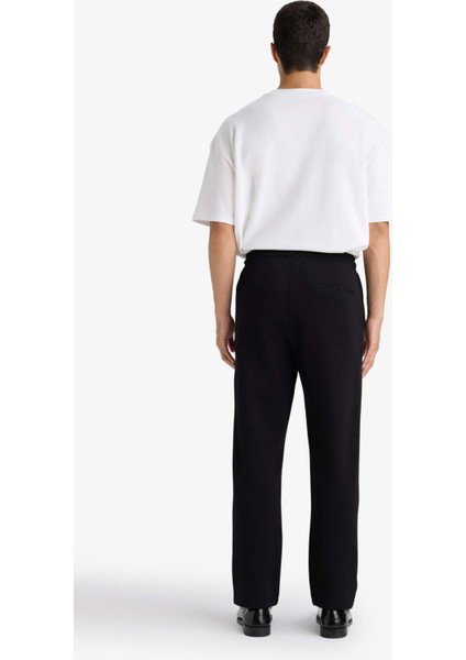 Regular Fit Beli Bağcıklı Düz Paça Cepli Eşofman Altı