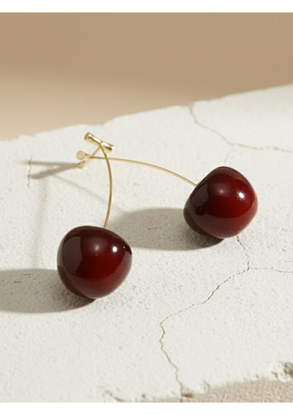 Uzun Saplı Parlak Kiraz Sarkıt Küpe fiyatları