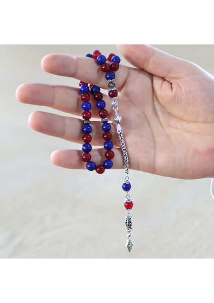Kararmaz Metal Arnavut Zincir Püsküllü Küre Kesim Bordo Mavi Jade Doğaltaş Taraftar Tesbih M1 fırsatları