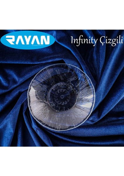 Güneş Yıldız Gül Model 6'lı Cam Tabak ROYALEKS-G-403