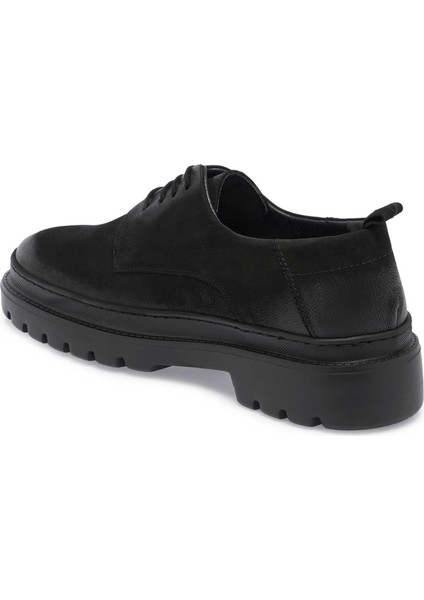 Siyah Hakiki Nubuk Deri Erkek Klasik Ayakkabı - E24S1AY57018-A64