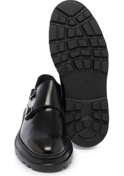 Siyah Hakiki Deri Erkek Klasik Ayakkabı - E24S1AY57020-A35