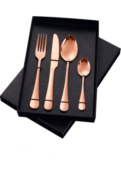 Premium Paslanmaz Çelik 4 Parça Çatal Kaşık Bıçak Takımı – 1 Kişilik Sofra Seti Mavi Renk fırsatları