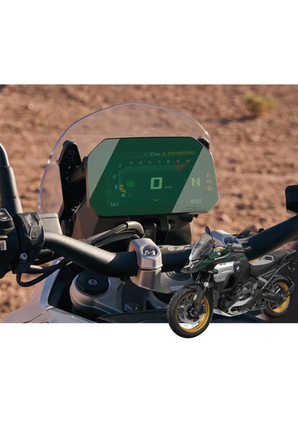 Bmw R 1300 Gs / Gs Adventure (2023-2025) Uyumlu 6.5" Tft 9h Nano Ekran ve Ppf Far Koruyucu Set