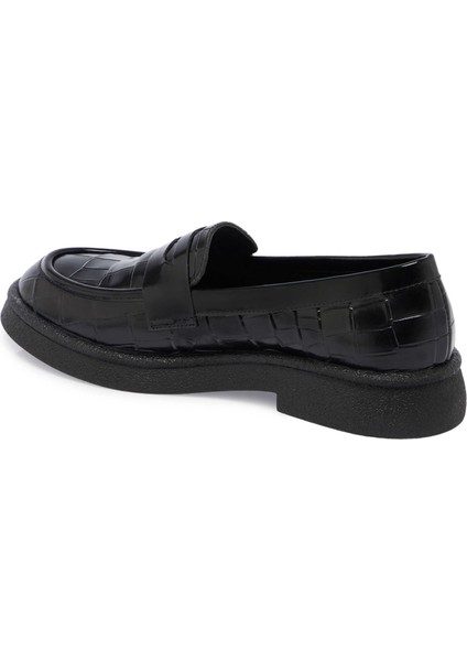 Siyah Hakiki Deri Kadın Loafer - K24S1AY67625-H44 indirimleri