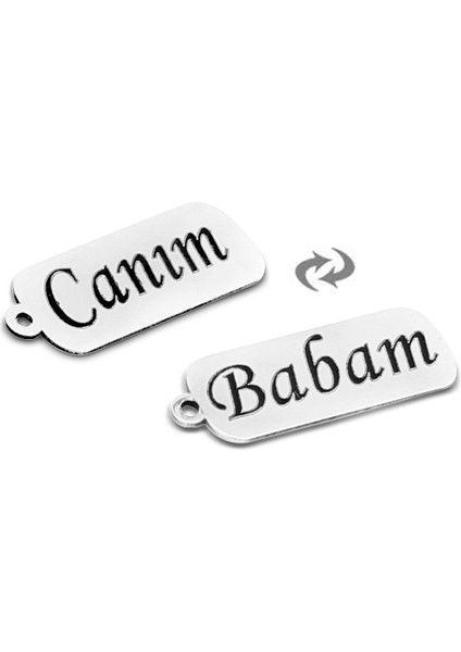 Kişiye Özel Çift Isim Yazılı 925 Ayar Gümüş Püskül Ucu fiyatları