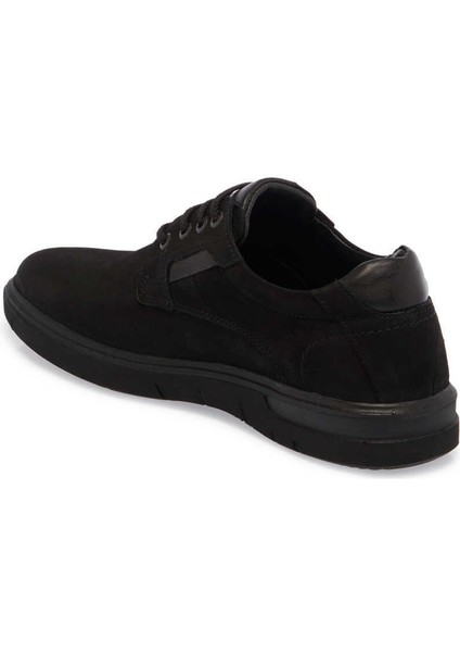 Siyah Hakiki Deri Erkek Casual Ayakkabı - E24S1AY57085-A64