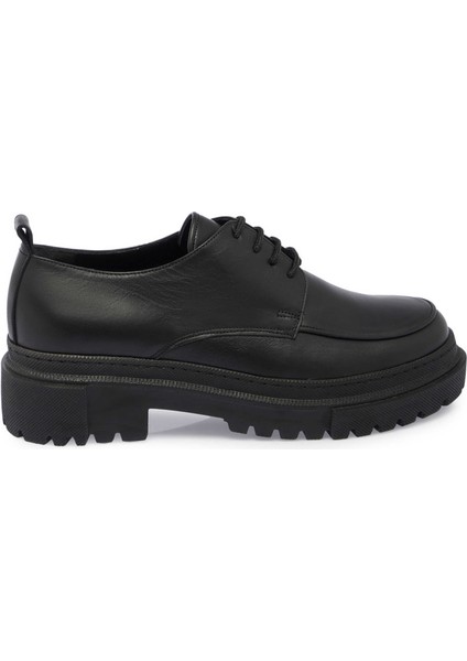 Siyah Hakiki Deri Kadın Makosen - K24S1AY67542-A23