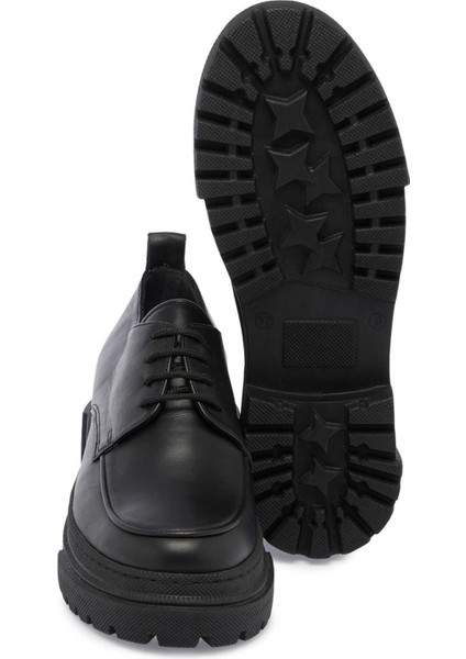 Siyah Hakiki Deri Kadın Makosen - K24S1AY67542-A23