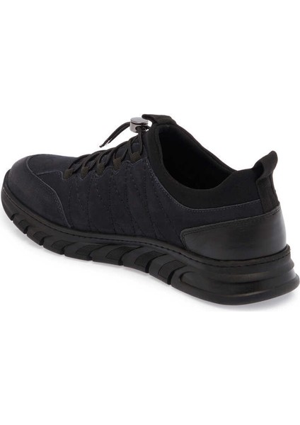 Lacivert Hakiki Nubuk Deri Erkek Sneaker - E24S1AY56980-C39