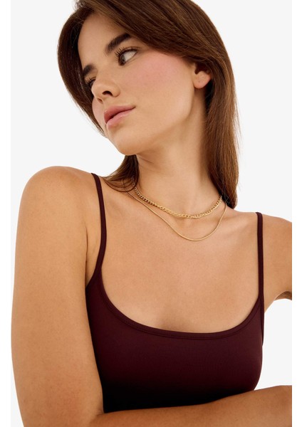 Kadın 2'li Gold Kolye F5994AXNS