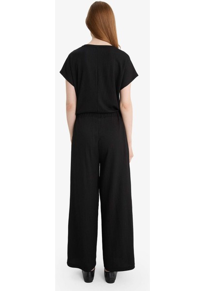 Beli Lastikli Düz Paça Bürümcük Pantolon F6166AX25SM