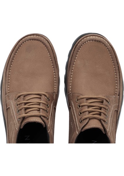 Vizon Hakiki Nubuk Deri Erkek Casual Ayakkabı - E24S1AY56997-B21