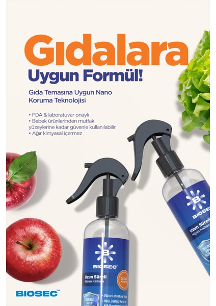 Bıosec Uzun Süreli (30 Gün) Yüzey Koruyucu Hijyen Spreyi 100 ml fırsatları