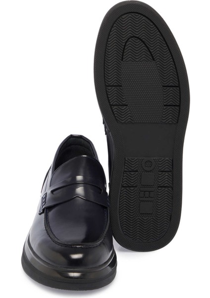 Lacivert Hakiki Deri Erkek Loafer - E24S1AY57104-A31