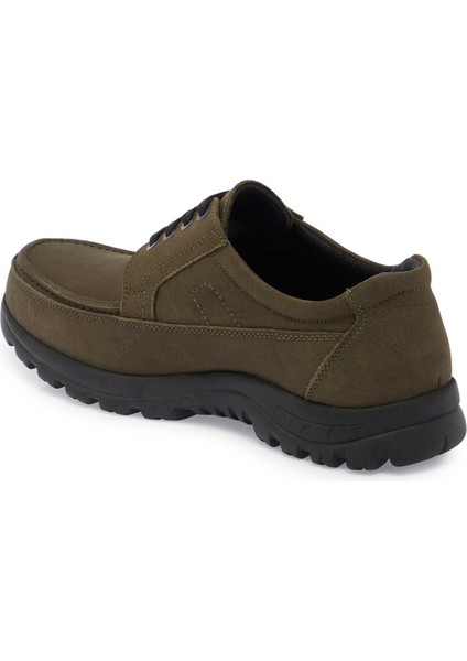 Haki Hakiki Nubuk Deri Erkek Casual Ayakkabı - E24S1AY56997-G98