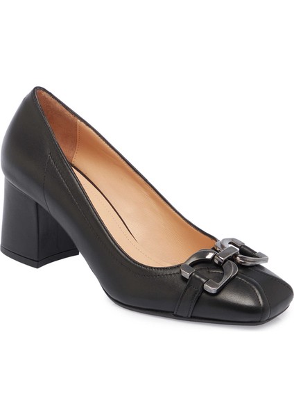 Siyah Hakiki Deri Kadın Topuklu Ayakkabı - K24S1AY67603-A23 indirimleri