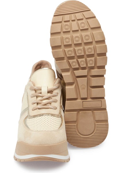 Bej Hakiki Deri Kadın Sneaker - K24S1AY67521-A25