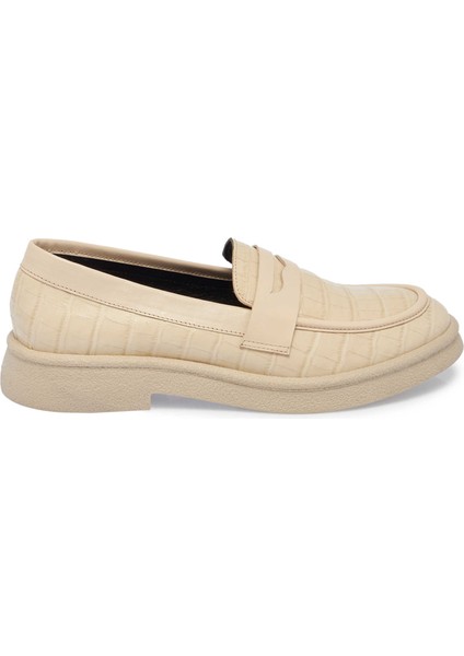 Bej Hakiki Deri Kadın Loafer - K24S1AY67625-J1C
